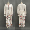 Women's Bohemian Retro Long-Sleeve Maxi Dress